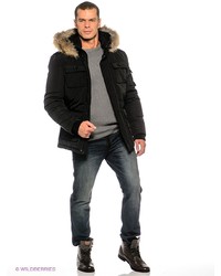 Мужской черный пуховик от Baon