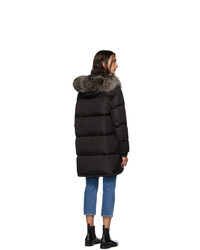 Женский черный пуховик от Yves Salomon Army