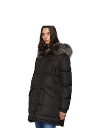 Женский черный пуховик от Yves Salomon Army