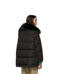 Женский черный пуховик от Yves Salomon Army