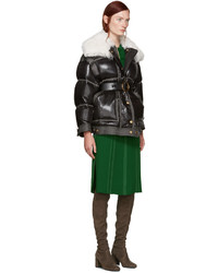 Женский черный пуховик от Burberry