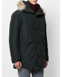 Мужской черный пуховик от Stone Island