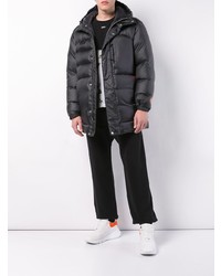 Мужской черный пуховик от Heron Preston