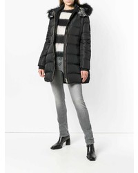 Женский черный пуховик от Versace Jeans