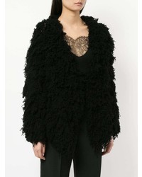 Женский черный пушистый открытый кардиган от Ryan Roche