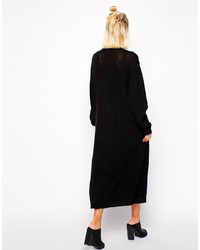 Женский черный пушистый открытый кардиган от Cheap Monday