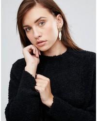 Женский черный пушистый свитер с круглым вырезом от YMC