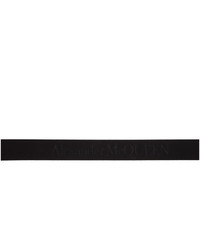 Мужской черный ремень из плотной ткани от Alexander McQueen