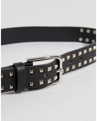 Женский черный ремень с шипами от Glamorous