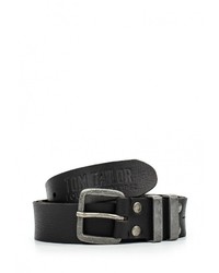 Мужской черный ремень от Tom Tailor