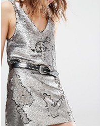 Женский черный ремень от Mango