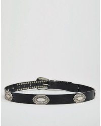 Женский черный ремень от Mango