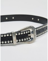 Женский черный ремень от Mango