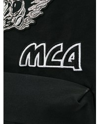 Мужской черный рюкзак из плотной ткани с вышивкой от McQ Alexander McQueen