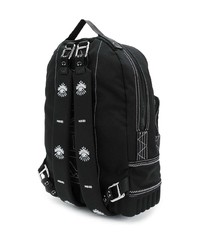 Мужской черный рюкзак из плотной ткани с принтом от Kenzo
