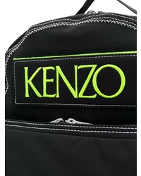 Мужской черный рюкзак из плотной ткани с принтом от Kenzo