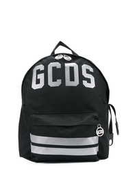 Мужской черный рюкзак из плотной ткани с принтом от Gcds