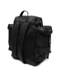 Мужской черный рюкзак из плотной ткани с принтом от Moschino
