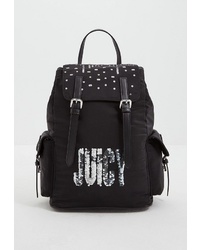 Женский черный рюкзак из плотной ткани с шипами от Juicy by Juicy Couture