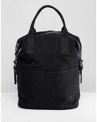 Женский черный рюкзак из плотной ткани от ASOS DESIGN