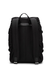 Мужской черный рюкзак из плотной ткани от Moncler