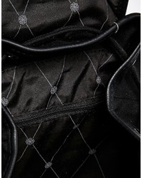 Женский черный рюкзак из плотной ткани от Pieces