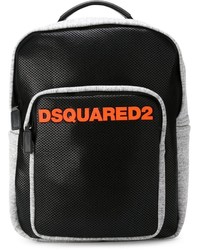 Мужской черный рюкзак из плотной ткани от DSQUARED2