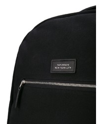 Мужской черный рюкзак из плотной ткани от Saturdays Nyc