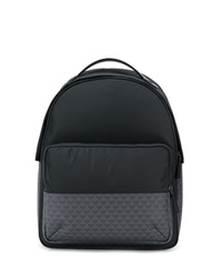 Мужской черный рюкзак из плотной ткани от Emporio Armani