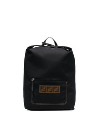 Мужской черный рюкзак из плотной ткани от Fendi