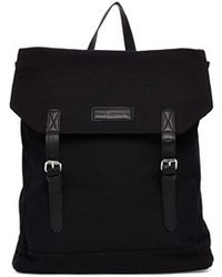 Мужской черный рюкзак из плотной ткани от French Connection