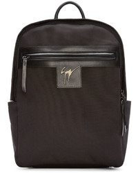 Мужской черный рюкзак из плотной ткани от Giuseppe Zanotti