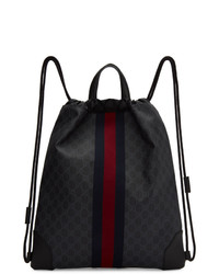 Мужской черный рюкзак из плотной ткани от Gucci
