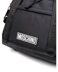 Мужской черный рюкзак из плотной ткани от Moschino