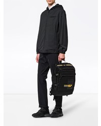 Мужской черный рюкзак из плотной ткани от Prada
