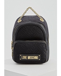 Женский черный рюкзак из плотной ткани от Love Moschino
