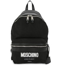 Мужской черный рюкзак из плотной ткани от Moschino