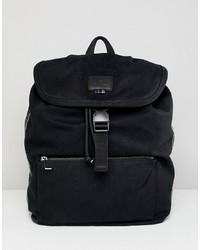 Мужской черный рюкзак из плотной ткани от PS Paul Smith