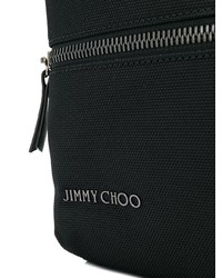 Мужской черный рюкзак из плотной ткани от Jimmy Choo