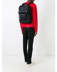 Мужской черный рюкзак из плотной ткани от Versus