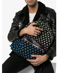 Мужской черный рюкзак с вышивкой от Amiri