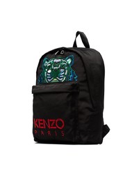 Мужской черный рюкзак с вышивкой от Kenzo