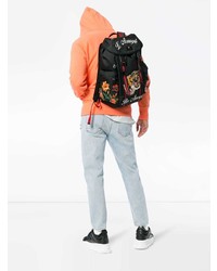 Мужской черный рюкзак с вышивкой от Gucci