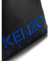 Мужской черный рюкзак с вышивкой от Kenzo