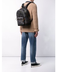 Мужской черный рюкзак с камуфляжным принтом от Coach