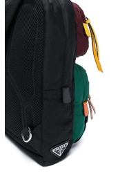 Мужской черный рюкзак с камуфляжным принтом от Prada