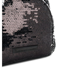 Женский черный рюкзак с пайетками от Kendall & Kylie