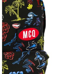 Мужской черный рюкзак с принтом от McQ Alexander McQueen