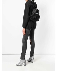 Женский черный рюкзак с принтом от Chiara Ferragni