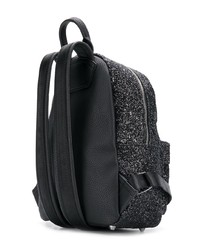 Женский черный рюкзак с принтом от Chiara Ferragni
